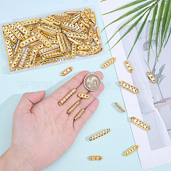 120Pcs 4 Styles Alloy Crystal Rhinestone Spacer Bars&nbsp;FIND-ME0004-07G
