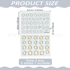 2Pcs 2 Styles Nail Art Stickers&nbsp;MRMJ-LP0002-91