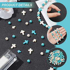 240pcs 4 Styles Synthetic Turquoise Beads&nbsp;TURQ-AR0001-42