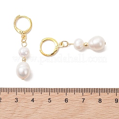 Oval Natural Cultured Freshwater Pearl Leverback Earrings&nbsp;EJEW-JE06972