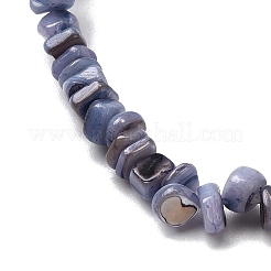天然淡水シェルビーズ  染め  ナゲット  プラム  4.5~9x4.5~7x1.5~5mm  穴：0.8mm  約163~165個/連  14.88~15.08''（37.8~38.3センチメートル）&nbsp;SHEL-B003-01G