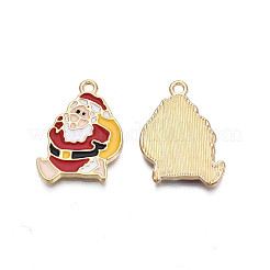 Rack Plating Alloy Enamel Pendants&nbsp;ENAM-N055-130