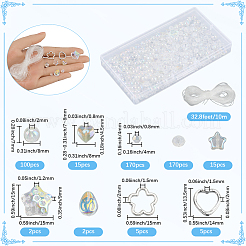 DIY電気メッキガラスビーズブレスレット作りキット  透明  8x7mm  穴：2mm&nbsp;DIY-SP0002-88A
