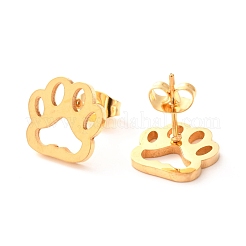 Ion Plating(IP) 304 Stainless Steel Stud Earrings&nbsp;EJEW-C001-02G