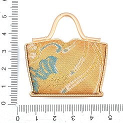 合金ビッグサイズペンダントトップ  バッグのチャーム  ゴールドカラー  きいろ  50x46x12mm  穴：17x14mm&nbsp;FIND-B070-01B