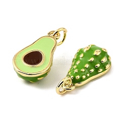 Fruit Brass Enamel Pendants&nbsp;KK-M324-04C-G