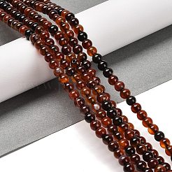 天然石カーネリアンビーズ連売り  ラウンド  染め＆加熱  5mm  穴：1.2mm  約78個/連  15.04''（38.2センチメートル）&nbsp;G-B079-A03-01