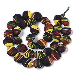 Handmade Frosted Lampwork Beads Strands&nbsp;LAMP-T007-09B