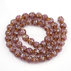 Handmade Gold Sand Lampwork Beads&nbsp;LAMP-T006-10F