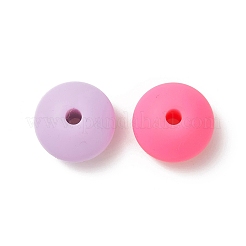 シリコンビーズ  ロンデル  ミックスカラー  12~14x6~8mm  穴：2mm&nbsp;SIL-XCP0001-04