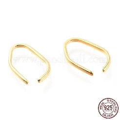 スターリングシルバーカフピアス925個  s925スタンプあり  オーバル  ゴールドカラー  13x9x1mm&nbsp;EJEW-H124-02G