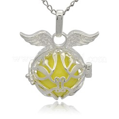 Silver Color Plated Brass Cage Pendants&nbsp;KK-J213-12S