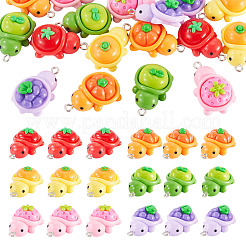 24Pcs 6 Colors Opaque Resin Pendants&nbsp;CRES-TA0001-78