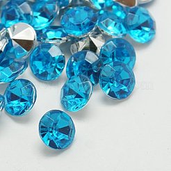 模造台湾アクリルラインストーンカボション  尖ったバック＆ファセット  ダイヤモンド  ミックスカラー  6x4mm&nbsp;GACR-A003-6mm-M