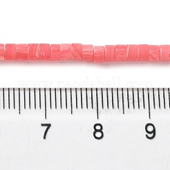 合成ロードクロサイトビーズ連売り  ディスク  ヒシビーズ  3.3x2.5mm  穴：0.9mm  約153個/連  14.96''（38センチメートル）&nbsp;G-K368-A07-02
