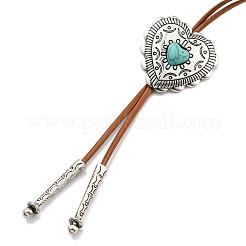 Alloy Pendant Necklaces with  Synthetic Turquoise&nbsp;NJEW-A022-02B