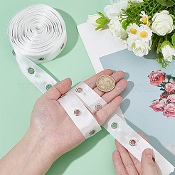 10 Yards Polyester Satin Herringbone Ribbons with Eyelet Rings&nbsp;OCOR-PH0005-36B-01