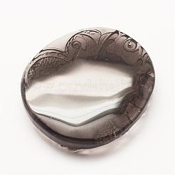 Carved Natural Obsidian Big Pendants&nbsp;G-G660-57