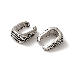 ベイルのチベットスタイル合金スナップ  カドミウムフリー＆鉛フリー  アンティークシルバー  11.5x9x4.8mm&nbsp;FIND-A038-01AS