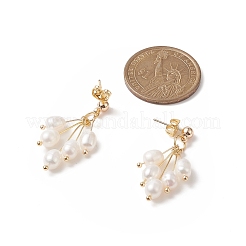 Natural Pearl Beaded Cluster Earrings&nbsp;EJEW-JE05211