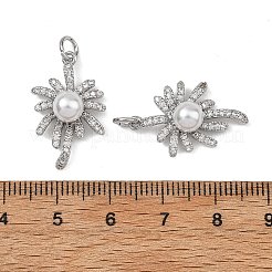 SHEGRACE Brass Pave Clear Cubic Zirconia Pendants&nbsp;XGRQ4D627-664P