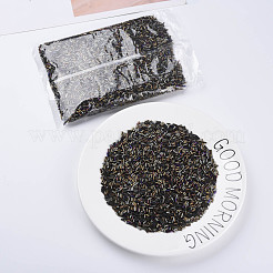 メタリックカラーガラスラッパビーズ  丸い穴  コー​​ヒーメッキ  3~8x2mm  穴：0.7mm  約450g /ポンド&nbsp;SEED-N005-001-D03