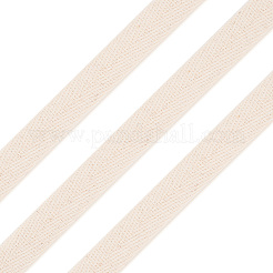 綿ツイルテープリボン  ヘリンボーンリボン  裁縫用  リネン  5/8インチ（15mm）&nbsp;OCOR-TAC0001-04C