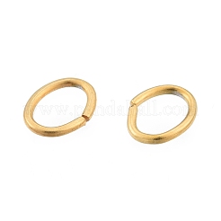304ステンレススチールオープン丸カン  オーバル  ゴールドカラー  6x4.5x0.7mm  21ゲージ  内径：3x4.5mm&nbsp;STAS-N092-172B-01G