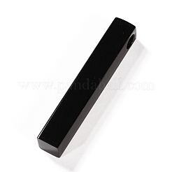 304ステンレスペンダント  バー/長方形  電気泳動黒  30x5x5mm  穴：3mm&nbsp;STAS-A048-02A-EB