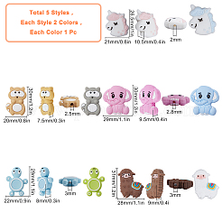 10Pcs 10 Style Silicone Beads&nbsp;SIL-SC0001-04