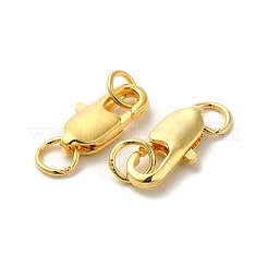 真鍮カニカン  丸カン付き  18KGP本金メッキ  12x6x2.5mm  穴：3mm&nbsp;KK-P249-05B-G