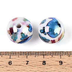 Ocean Theme Printed Opaque Acrylic Beads&nbsp;MACR-T048-07E