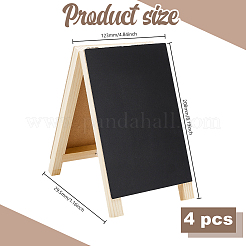 4Pcs Wood Double Sided Blackboard&nbsp;AJEW-GO0004-56
