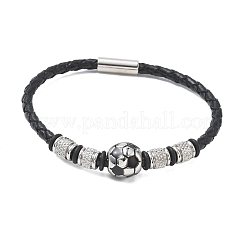 Braided Microfiber Leather Cord Bracelets&nbsp;BJEW-C153-01D