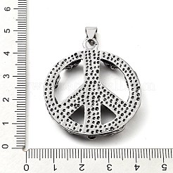 合金のチベット風チャーム  スカルチャーム  ピースサイン  41.5x36.5x5.5mm  穴：8x3.5mm&nbsp;TIBE-L012-040AS-03