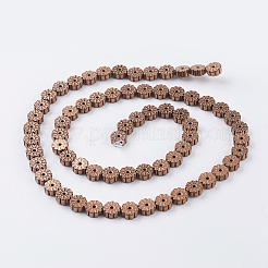 PVD Vacuum Plating Electroplate Non-magnetic Synthetic Hematite Beads Strands&nbsp;G-F534-H03