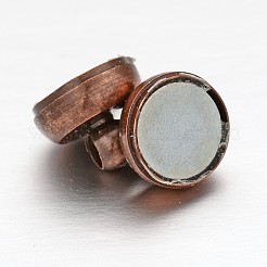 Brass Magnetic Clasps with Loops&nbsp;KK-H361-R