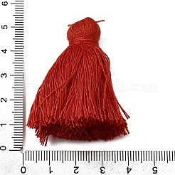 綿のタッセルのペンダント  暗赤色  45~48x30~36mm&nbsp;FIND-D303-01G