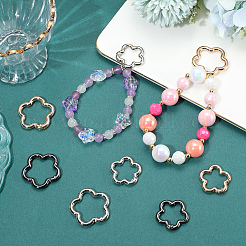 18Pcs 6 Colors Alloy Spring Gate Rings&nbsp;FIND-SC0019-01