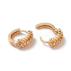 Brass Hoop Earrings with Rhinestone&nbsp;EJEW-K256-60KCG
