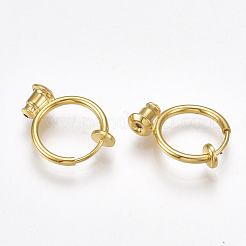 Brass Clip-on Earring Converters Findings&nbsp;KK-T038-243G