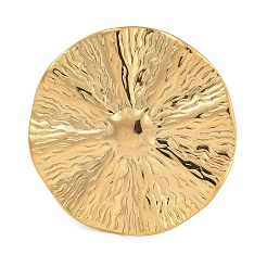 女性用304ステンレスリング  ラウンド  ゴールドカラー  usサイズ6（16.5mm）&nbsp;RJEW-U014-10G