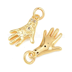 Brass Micro Pave Cubic Zirconia Charms&nbsp;KK-F927-26G