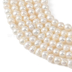 天然養殖淡水パールビーズ連売り  ポテト  グレード2 A  雪  3~3.5mm  穴：0.5mm  約105個/連  14.57''（37センチメートル）&nbsp;PEAR-L034-15B