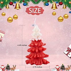 クリスマスツリーキャンドル  香りのキャンドルギフト  ボックス付き  家族の集まり、クリスマスパーティー、休日、新年の装飾に。  レッド  11.3x7cm&nbsp;JX290A
