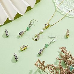 8pcs 2 Colors Brass Micro Pave Cubic Zirconia Donut Bails&nbsp;KK-HS0001-03