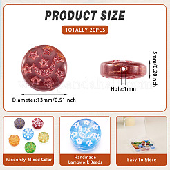 20Pcs Transparent Handmade Lampwork Beads&nbsp;LAMP-TA0001-36