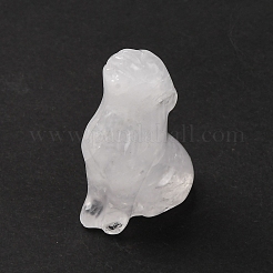 天然水晶表示装飾  家の装飾用品  オオカミ  38~40x25~29x16~26mm&nbsp;DJEW-P019-A23