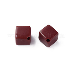 不透明なアクリルビーズ  キューブ  ミックスカラー  13x14.5x14.5mm  穴：2mm  約530個/500g&nbsp;MACR-S373-135-A