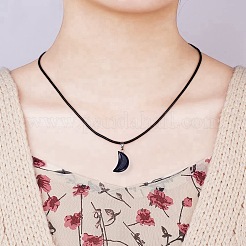Moon Mixed Stone Pendants Necklace Macking&nbsp;DIY-SC0002-28